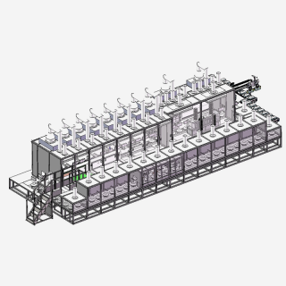 刀片電池組裝-全自動UV絕緣噴漆機
